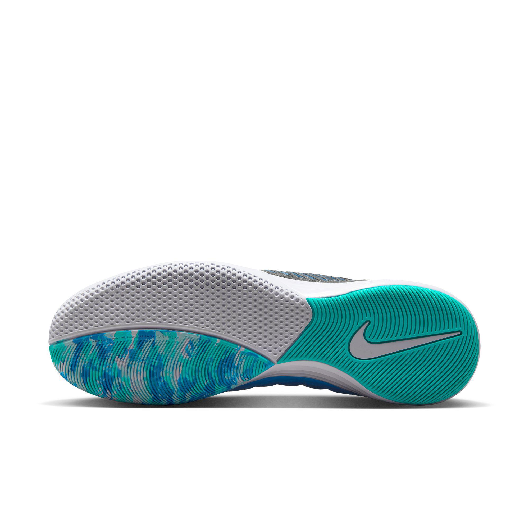 Nike Lunargato 2 IN Metallic Silver/Black-Neptune Blue - Soccer